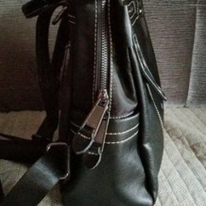 Cowhide college schoolbag